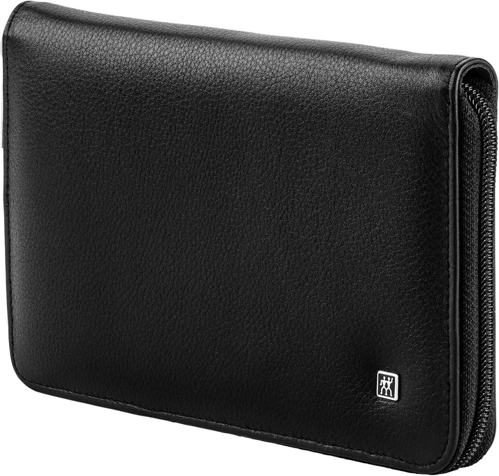 ZWILLING Maniküreset 8-teilig Nagelpflegeset aus Rindleder mit Reissverschluss, Premium, Schwarz