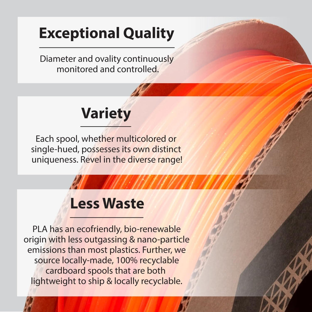 Citrus Sunrise Orange Multicolor HT PLA, 1,75 mm, 500 g Spule, Citrus Sunrise Orange