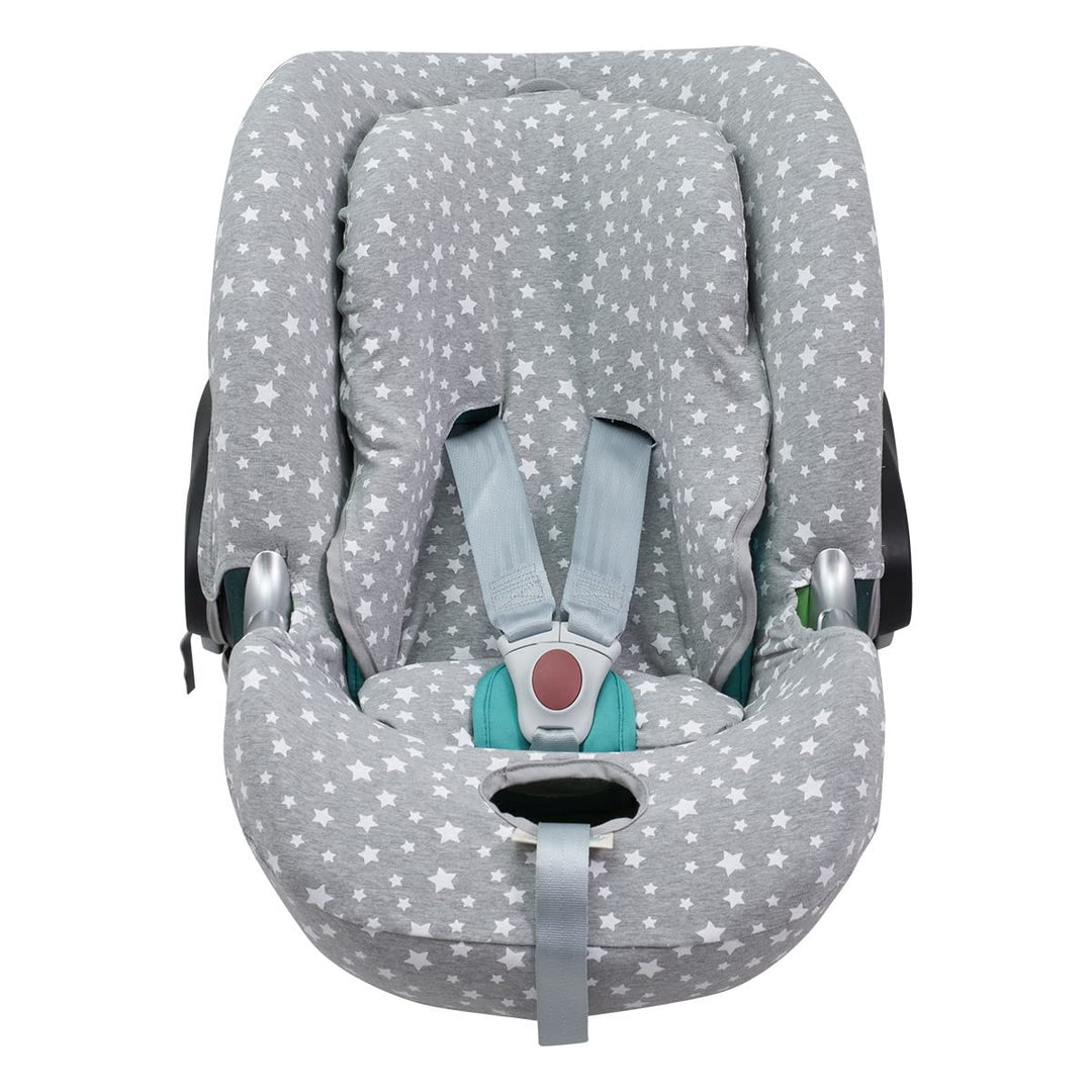 JYOKO KIDS Bezug für Autositz kompatibel mit Cybex Aton Cloud- Q-M-2-4-5, aus Baumwolle (Aton Q, Whi