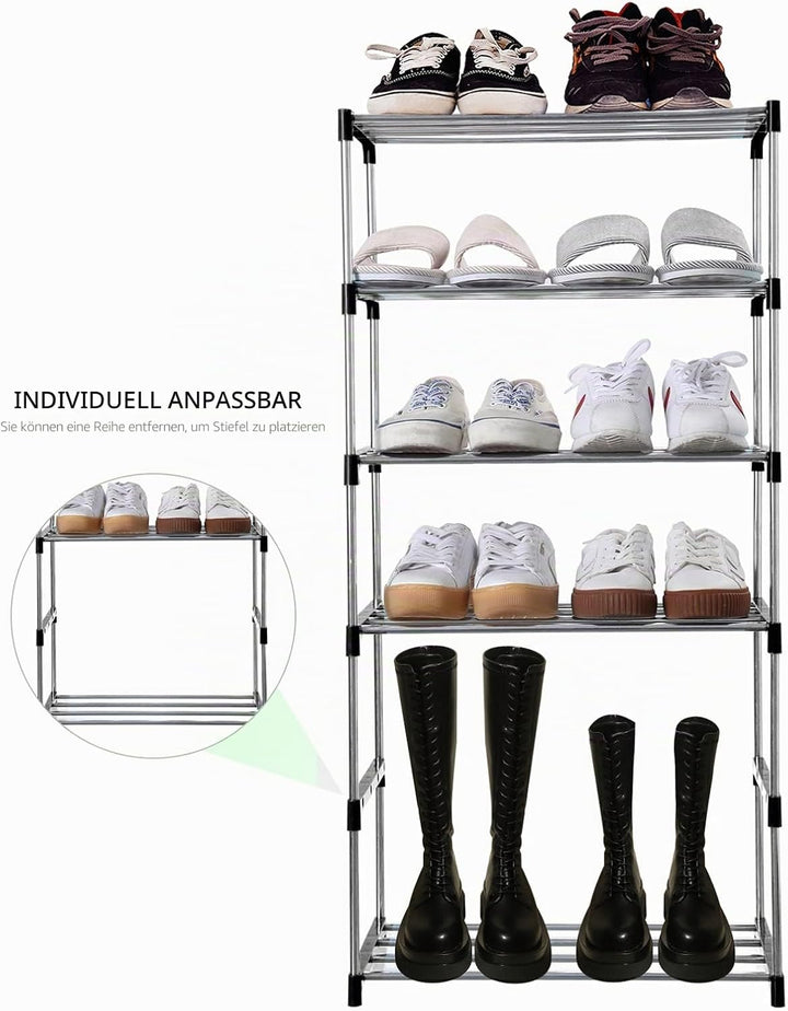 Stapelbares kleines Schuhregal, Eingangsbereich, Flur und Schrank, platzsparende Aufbewahrung und Or