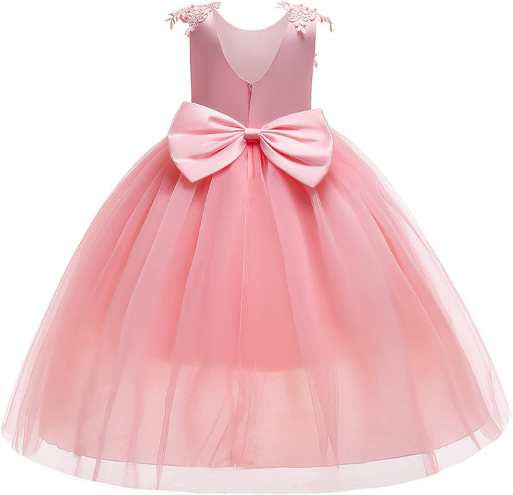 LOLANTA Festliches Kleid Mädchen, Prinzessin Kleider Mädchen Hochzeit Partykleid, Elegant Langes Abe