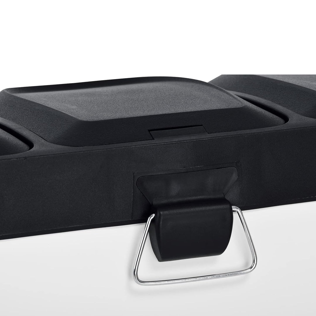 SVITA TC3X15 Treteimer Pulverbeschichteter Stahl 45 L Weiss 3X15 L dreifach Abfalleimer 3er-Mülleime