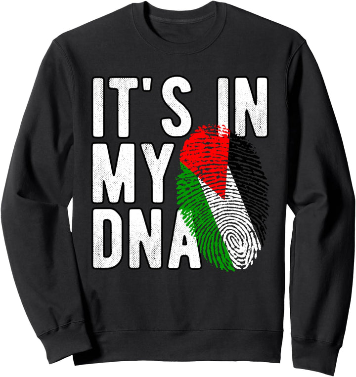 Lustig it's in my DNA Palästina Flagge Fingerabdruck Sweatshirt