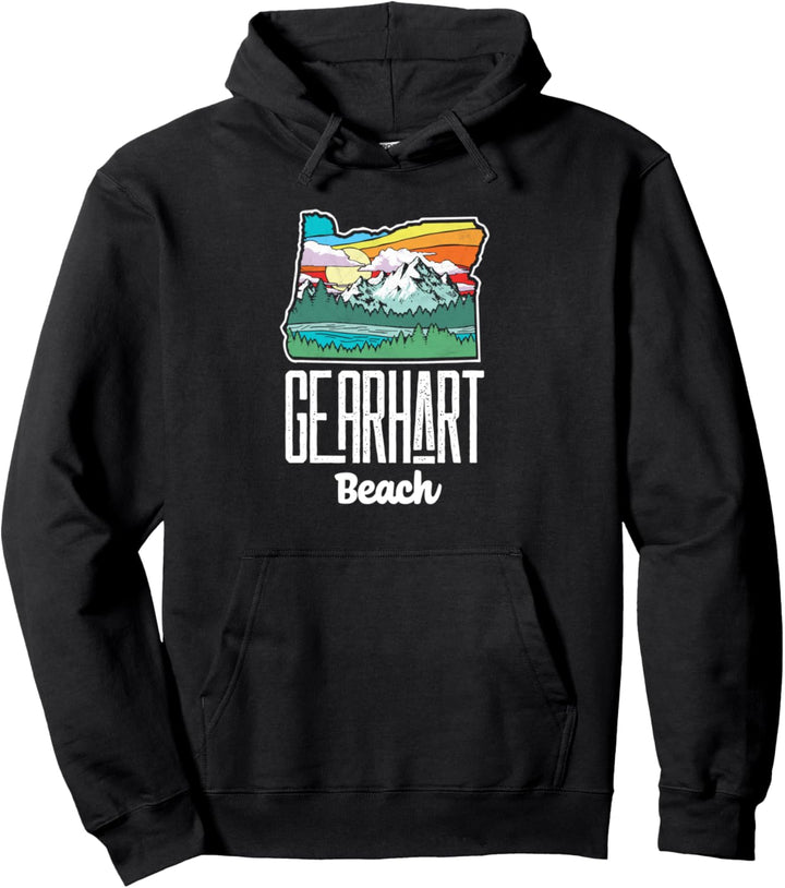 Gearhart Beach Vintage Oregon Nature & Outdoors Retro Pullover Hoodie