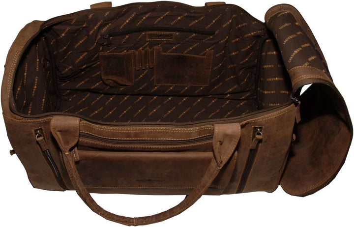 Greenburry Vintage 1736-25 Leder Reisetasche Weekender Overnighter Sporttasche - by ModaStore de