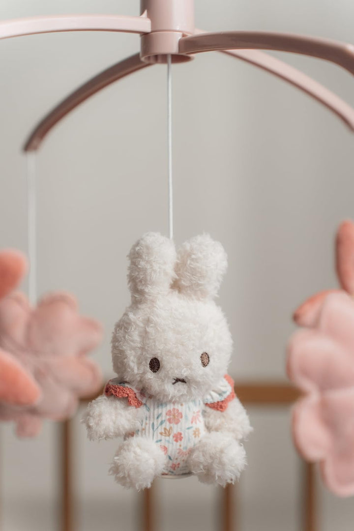 nijntje miffy x Little Dutch Mobile Musik Spieluhr mit Halterung für Babybett Hase Miffy rosa - Luck