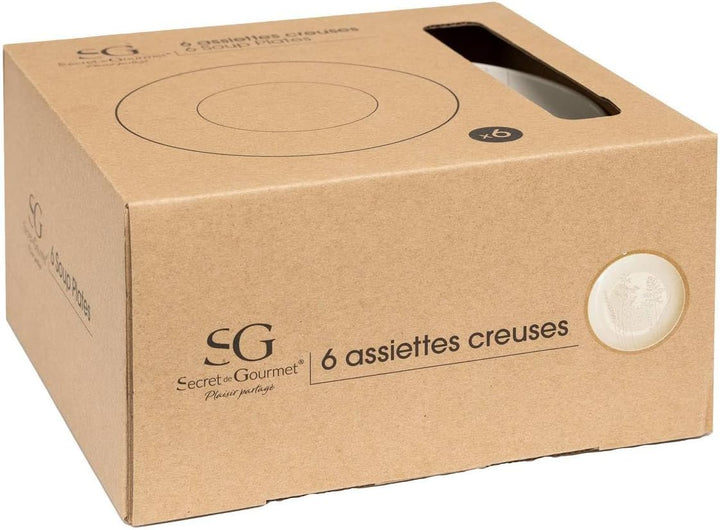 Secret de Gourmet - Set aus 6 tiefen tellern "elsa" d21cm