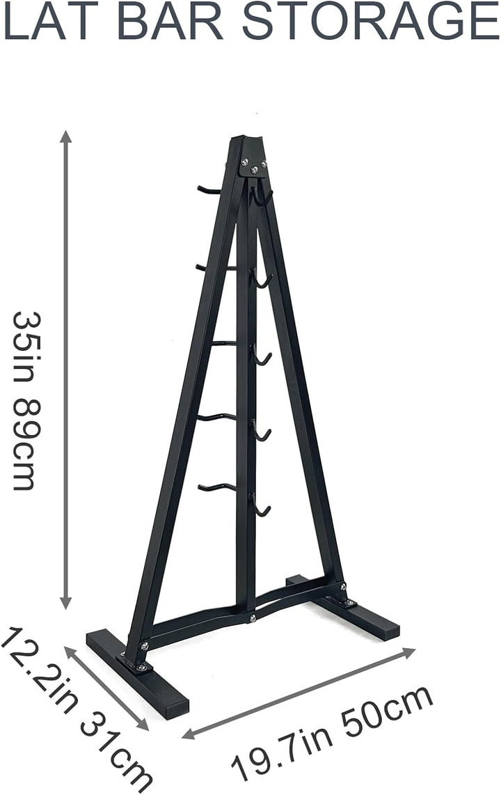 KORIKAHM Lat Pulldown Attachments Storage Rack, Wall Mounted Lat Pull Down Bar Organizer with Heavy