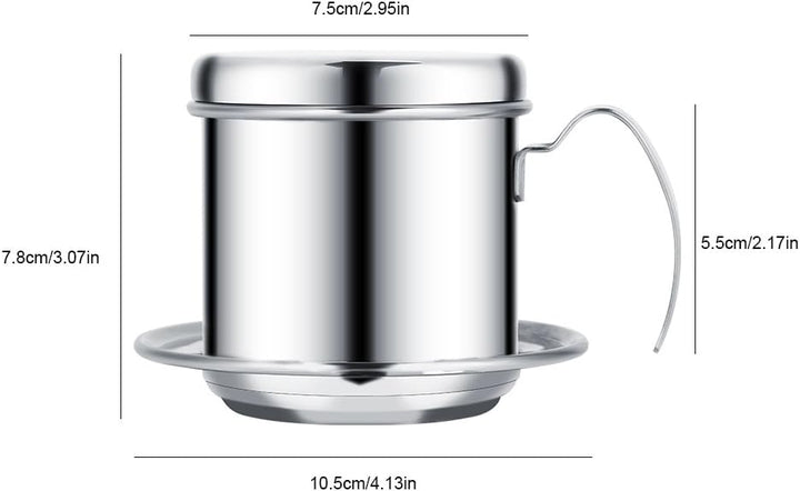 Vietnamesischer Kaffeefilter aus Edelstahl Ca Phe Phin Silber
