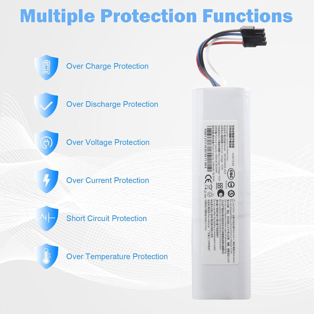 14,4 V 5600 mAh Akku kompatibel mit Dreame D9 F9 L10Pro L10Plus P2150 P2008 S10 S10 Pro S20 X10 X20