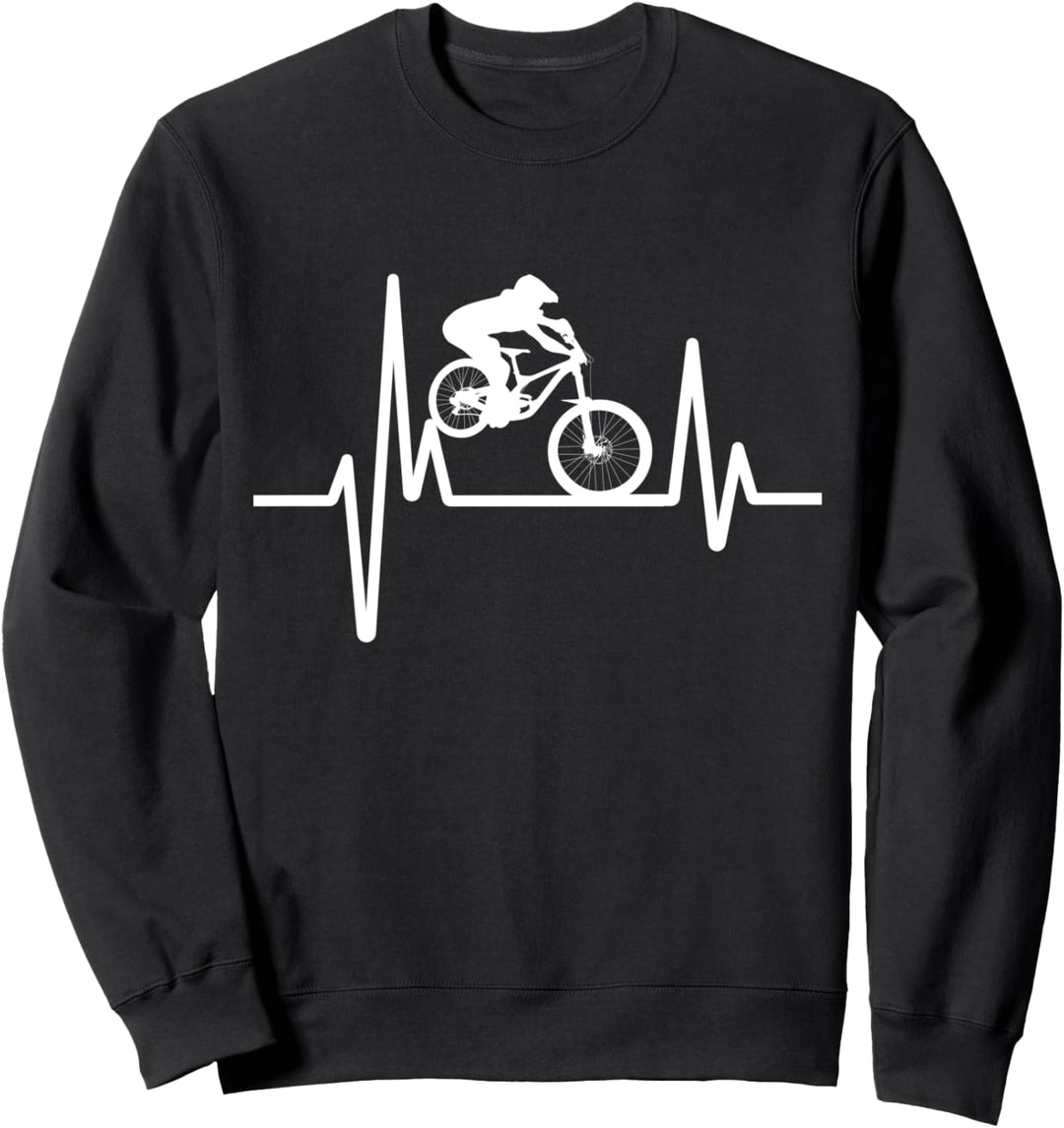 Mountainbike Herzschlag Herzlinie MTB Fahrrad Trek Hobby Sweatshirt