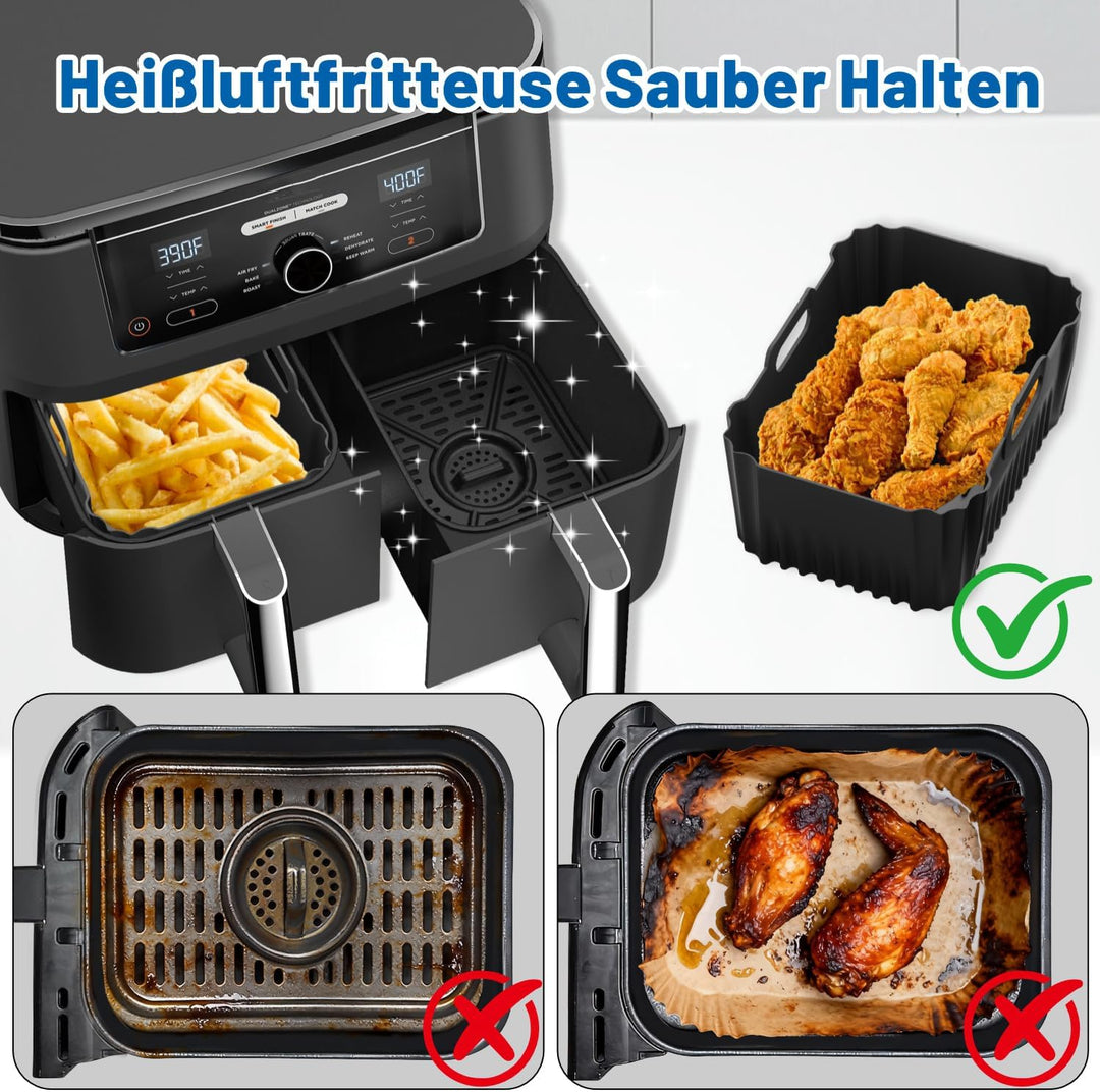 Ninja Heissluftfritteuse Silikonform für AF400EU AF451EU 9.5L, Airfryer Zubehör für Ninja Foodi Max