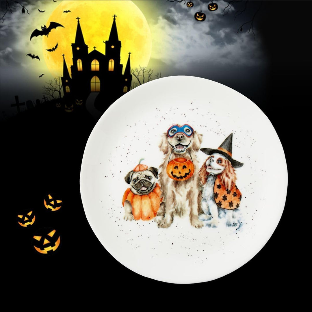 440s Wrendale Designs Porzellan-Kuchenteller Trick or Treat ca 20,5cm D | WP-WNSB5658-XL