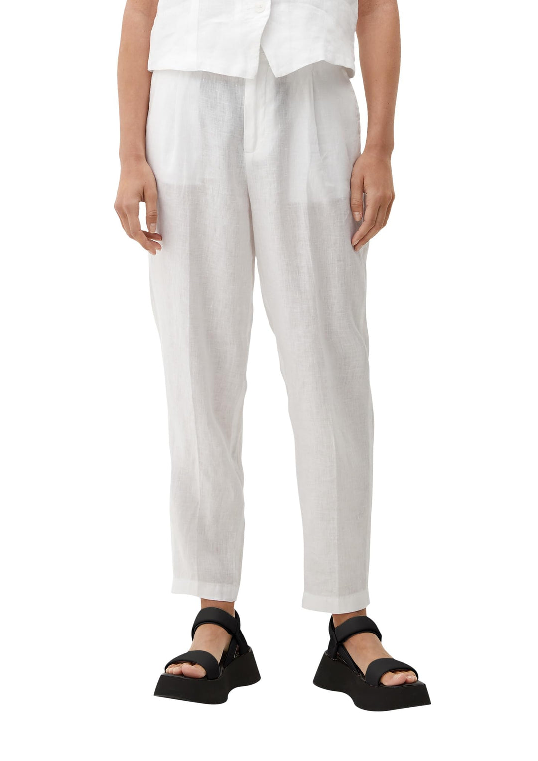 s.Oliver Damen Hose, 7/8, 38 0100_weiß