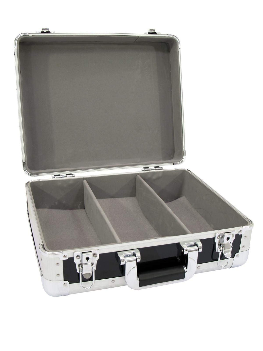 ROADINGER CD-Case ALU Digital-Booking abgerundet sw | CD-Case in schwarzem Aluminiumgehäuse für ca.