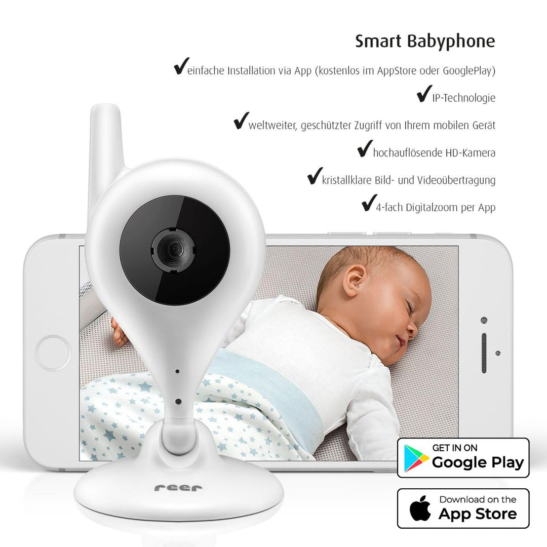 reer Video-Babyphone und IP Kamera BabyCam, einfache Einrichtung, Steuerung per kostenloser App IP B