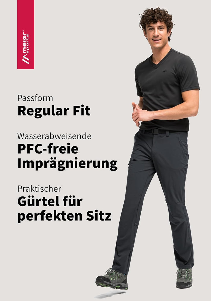 Maier Sports Herren Outdoorhose Nil, funktionale Wanderhose, atmungsaktive Trekking-Hose mit Rollup-