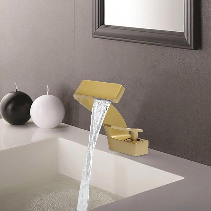 bad wasserfall armatur waschtischarmatur modern Design badezimmerarmatur elegant für Waschtischarmat