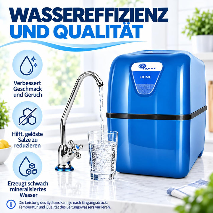 Bbagua Home Kompakte Umkehrosmose-Ausrüstung mit 5 Stufen. Einfache Installation unter Arbeitsplatte