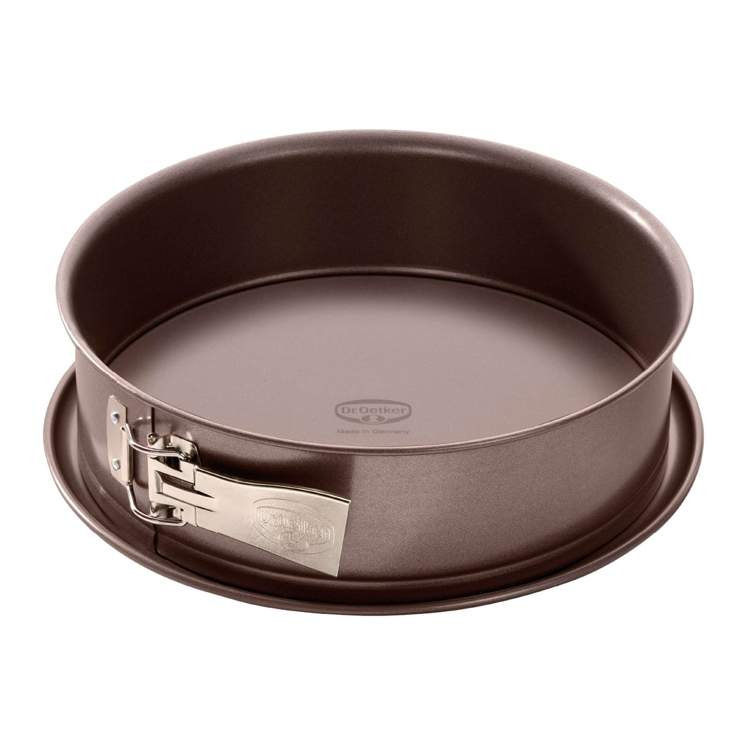 Dr. Oetker Springform Ø 26 cm, Backform der Serie Back-Edition mit Emaille-Servierboden, runde Kuche