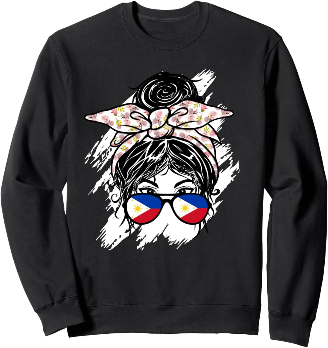 Philippinen-Dutt mit Bandana, philippinische Flagge Sweatshirt