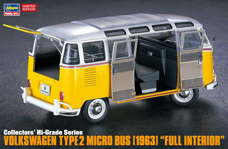 Hasegawa CH48 1/24 Volkswagen T2, 1963, mit Innenausstattung, Mehrfarbig