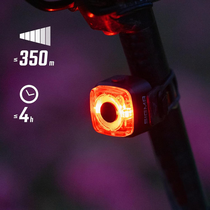 SIGMA Aura Micro Set | StVZO zugelassenes, akkubetriebenes Vorderlicht und Rücklicht | Perfekt für K
