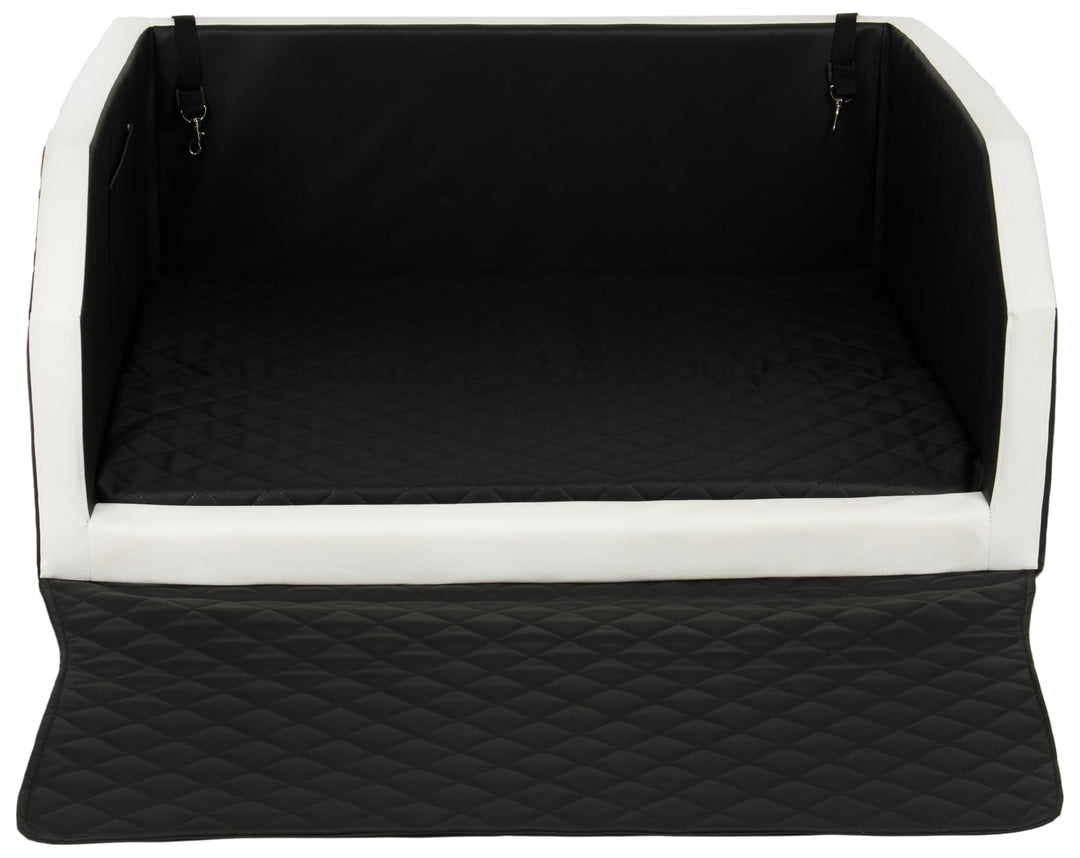 Velinda Autohundebett Reisebett Hundebett für Kofferraum Transportsystem 90x55cm (Farbe: schwarz - w