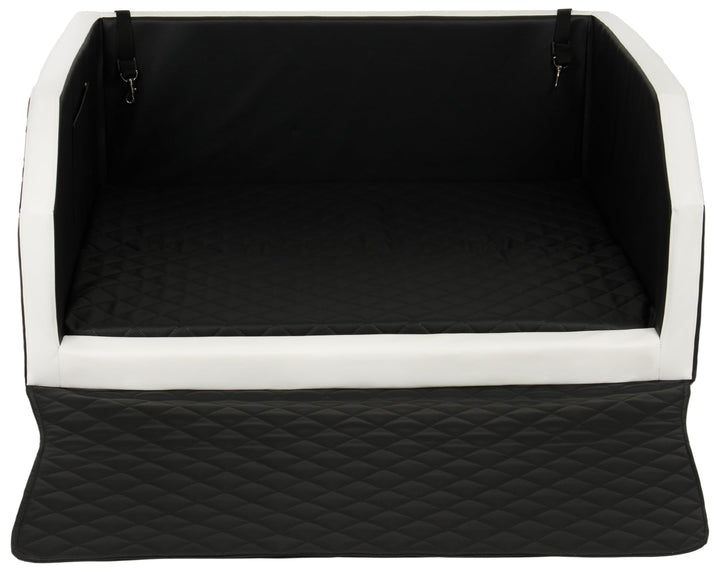 Velinda Autohundebett Reisebett Hundebett für Kofferraum Transportsystem 90x55cm (Farbe: schwarz - w