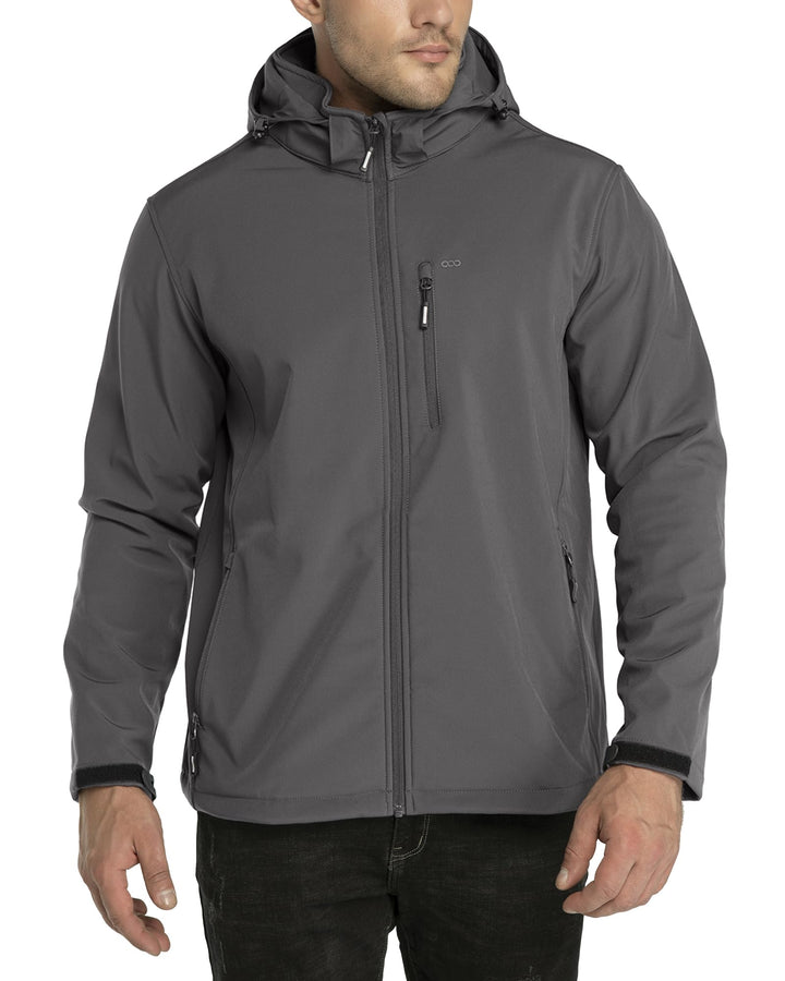 33,000ft Softshelljacke für Herren Wasserdicht Winterjacke Winddicht Warme Fleece Gefüttert Windbrea