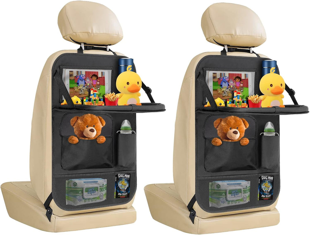 ERWEY Auto Rückenlehnenschutz 2 PCS Autositz Organizer Rücksitz Organizer mit Tablet/Telefon Aufbewa