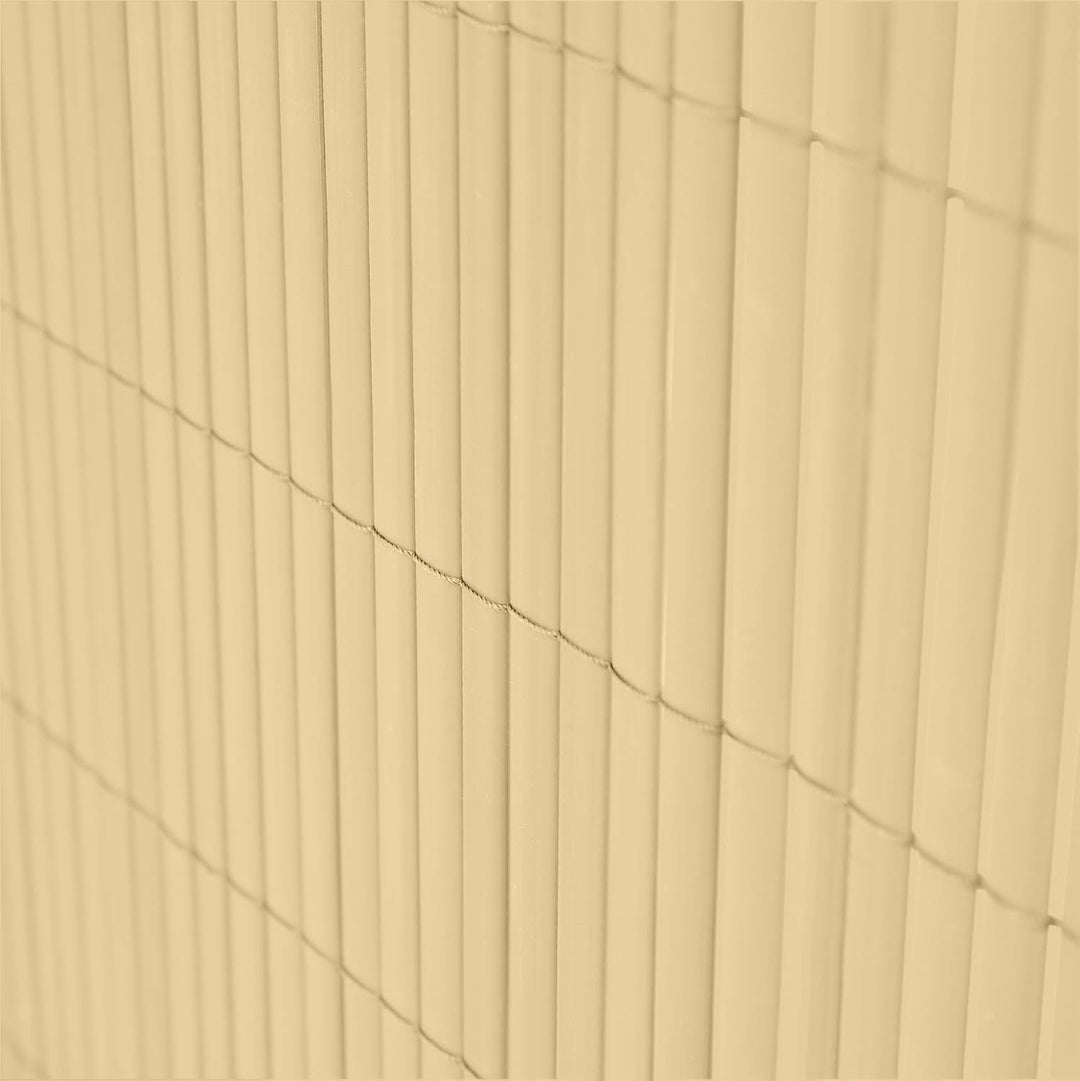 Ribelli® PVC Sichtschutzmatte Sichtschutzzaun Sichtschutz Zaun Balkon Windschutz (140 x 600 cm, Bamb