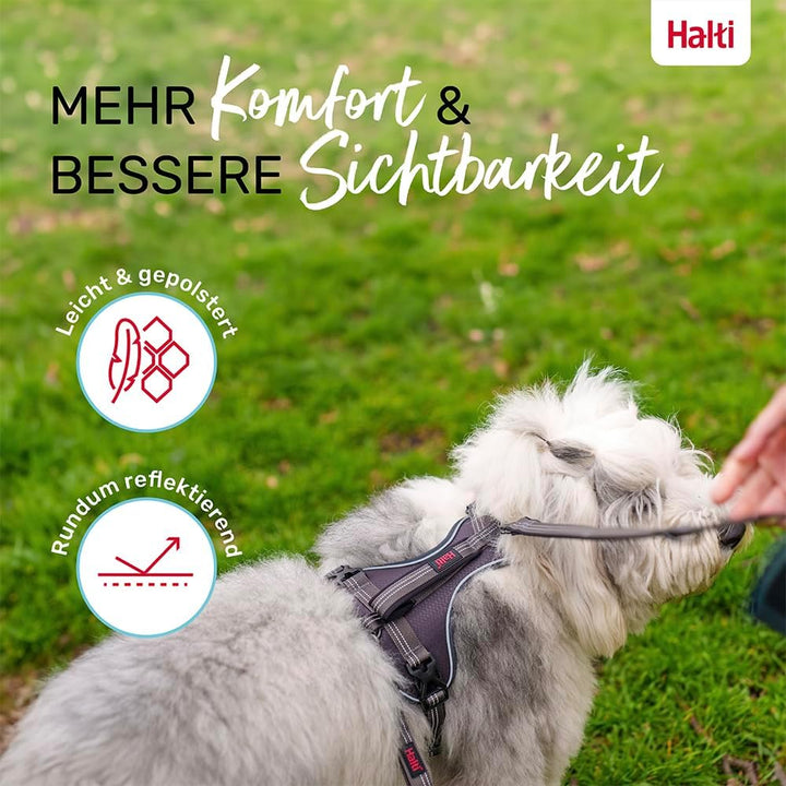 HALTI Anatomy Hundegeschirr mit Griff – Bewegungsfreiheit Hund. 3 Verbindungspunkte für die Leine, N