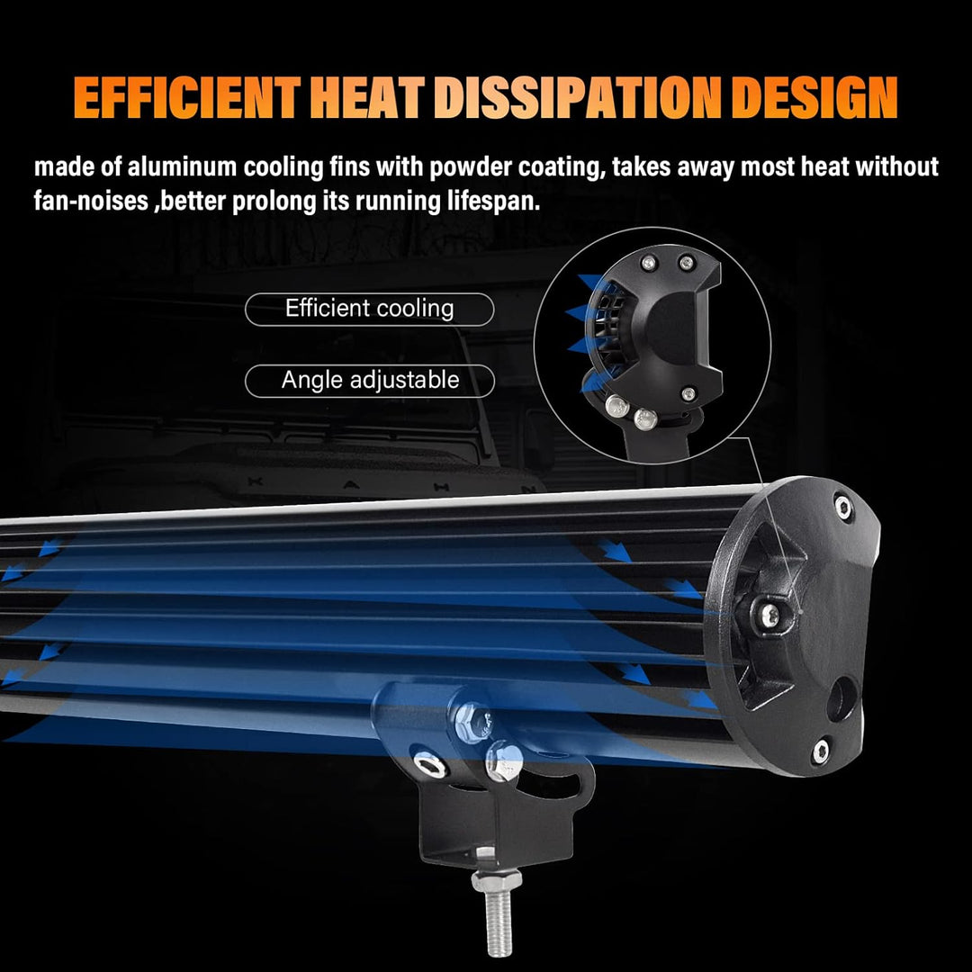 SKYWORLD led zusatzscheinwerfer bar, Zweireihiges wasserdicht 18 Zoll 45cm 108W Scheinwerfer Flutlic