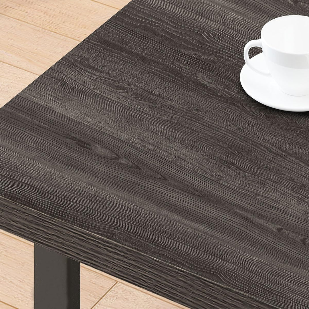 IBF Couchtisch Beistelltische aus Holz und Metall Minimalistischer Rechteckiger Holz Wohnzimmertisch