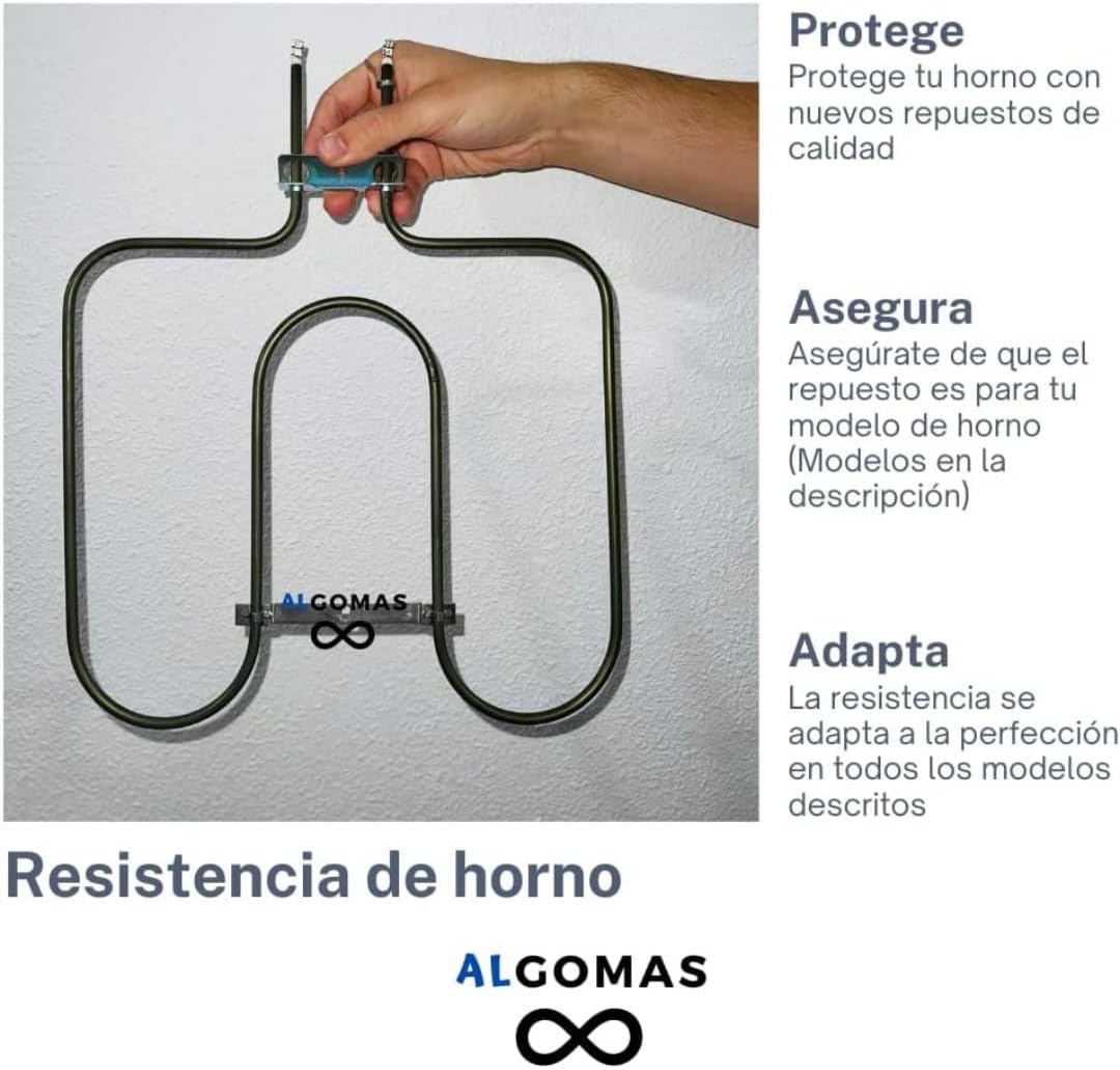 ALGOMAS® Unterhitzer, anpassbar an Fagor, Edesa, Aspes 1100 W, 220 V, 2121 CA5B002AO CC8000627 2H-11