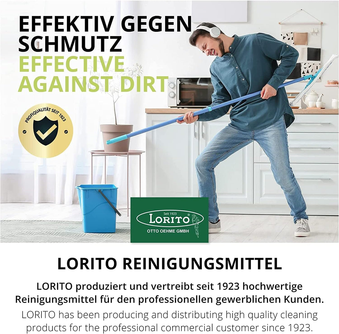 Lorito Respex Teppichreiniger, 12x 1 Liter Konzentrat, Textilreiniger für Dampfreiniger und Sprühext