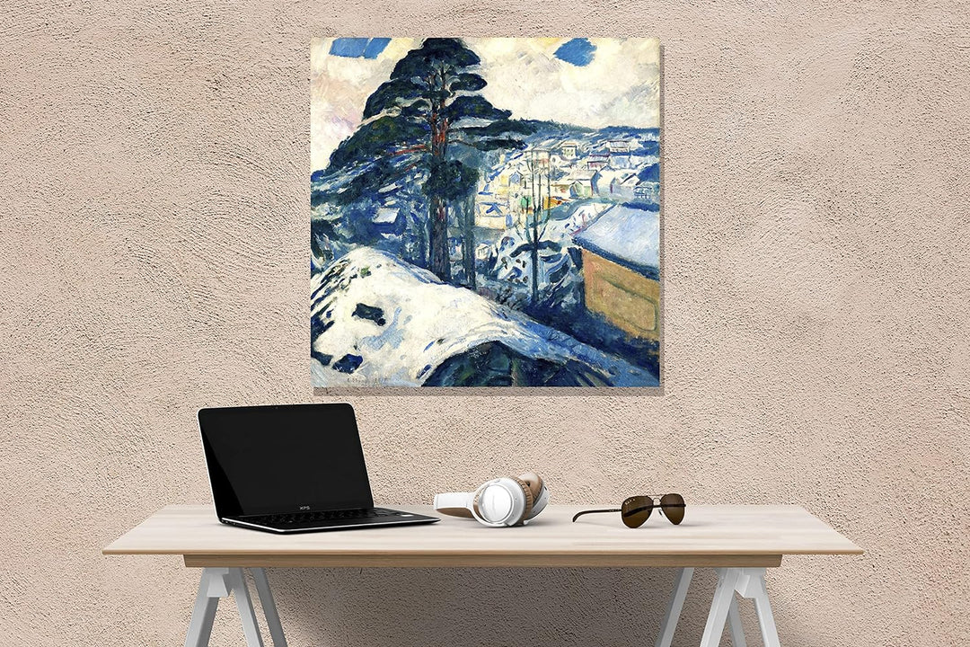Winter in Kragero By Edvard Munch Leinwandbilder Gerahmte Kunstdrucke Wandkunst Wohnzimmer Schlafzim