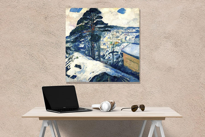 Winter in Kragero By Edvard Munch Leinwandbilder Gerahmte Kunstdrucke Wandkunst Wohnzimmer Schlafzim