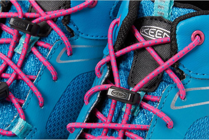 KEEN Unisex Kinder Wanduro Mid Waterproof Wanderstiefel 24 EU Fjord Blue Fuchsia Purple, 24 EU Fjord