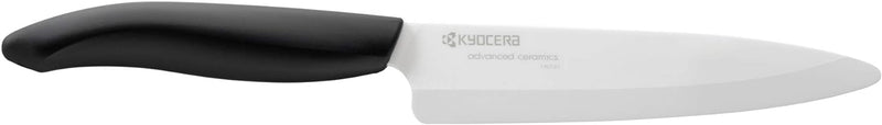 Kyocera FK-130WH-BK GEN Universal-Keramikmesser, Keramik, Schwarz Schwarz Universalmesser