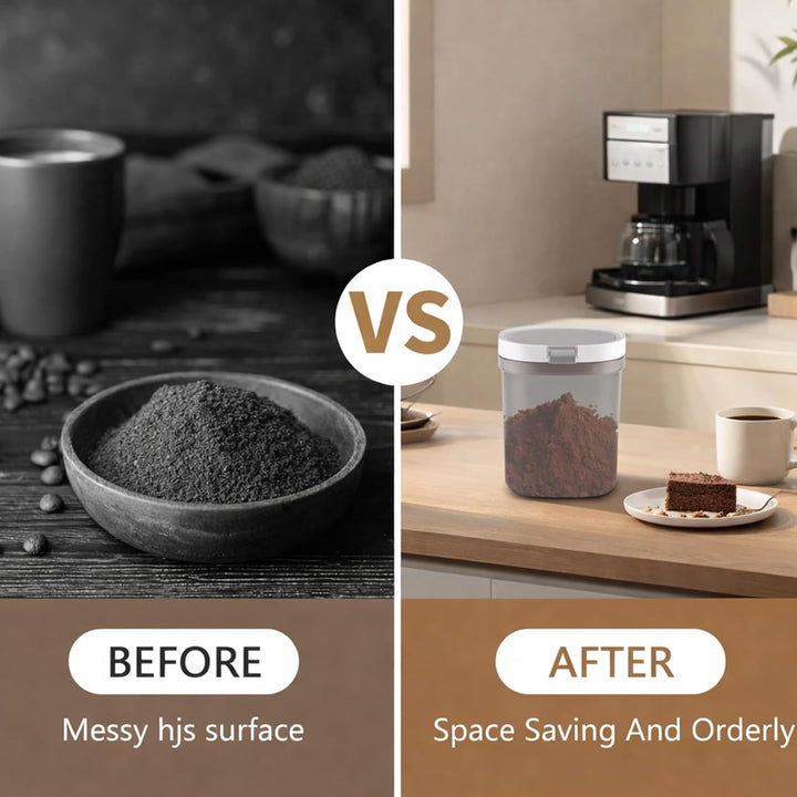 Kaffeedose Bohnen 1300ml Vorratsgläser mit Deckel Luftdicht Behälter Kaffeepads Dose zur Aufbewahrun