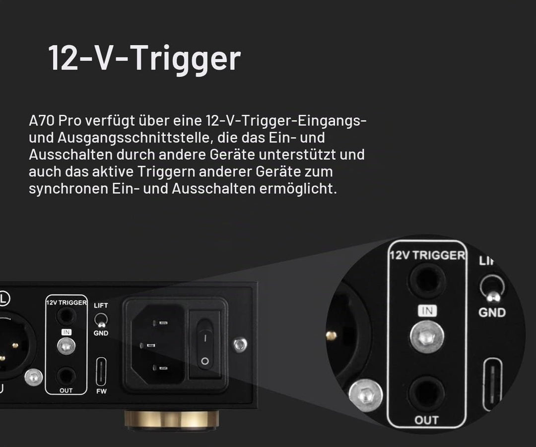 Topping A70PRO Amplifier Fully Balanced R2R Volume Control Module Headphone Amp (Black), Black