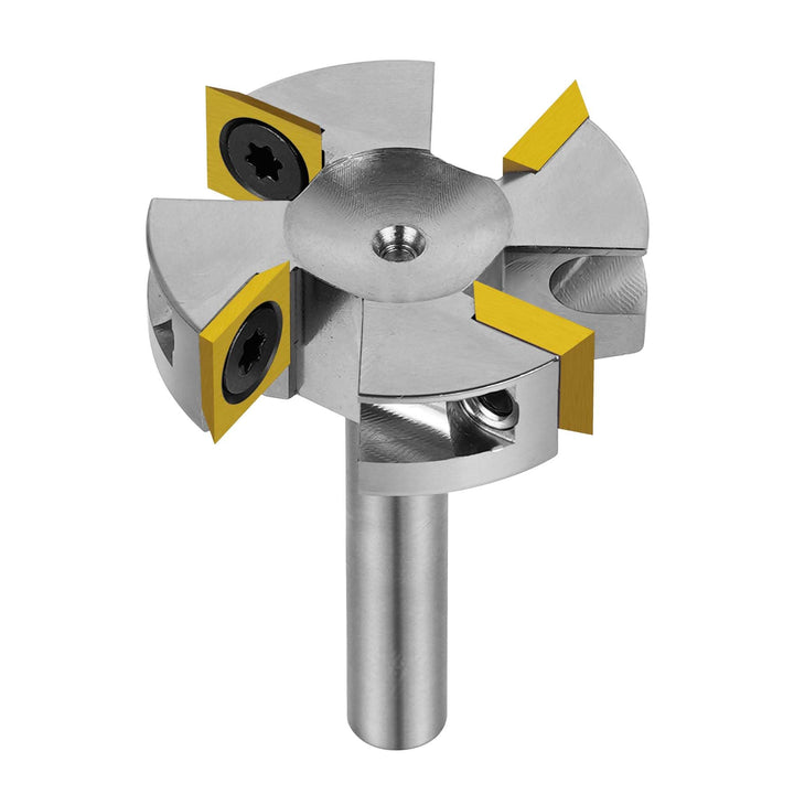 SpeTool Planfräser Vernickelt 8mm Schaft 40mm Oberfräser Wendeplatten Spoilboard 4 Flöten CNC Fräser