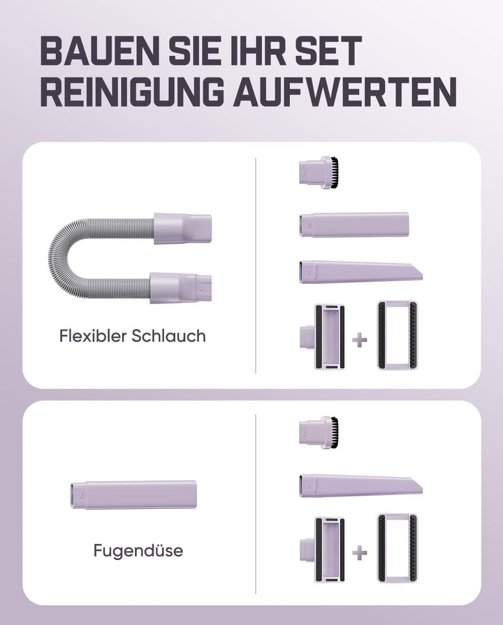 Fanttik Slim V10 Ultra kabelloser Autostaubsauger, 4-in-1 Mini Handstaubsauger mit 19 kPa Saugkraft,