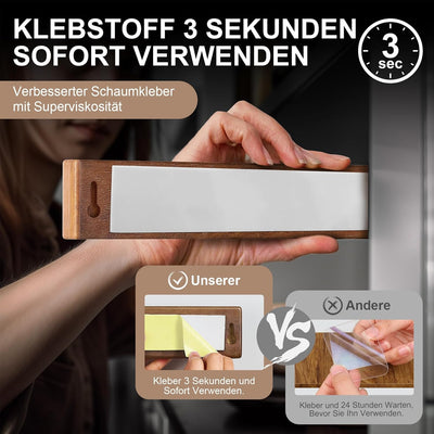 ENOKING 26cm Magnetleiste Messer Selbstklebend, Messer Magnetleiste mit Extra Starkem Magnet, Messer