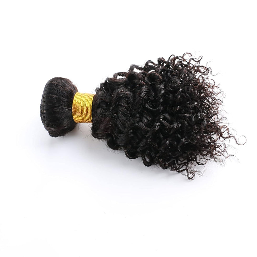 Huarisi 8 Zoll Natürliches Tressen Echthaar Lockiges Haar, 1 Bundle Short Curly Hair 8a, 100g Brazil