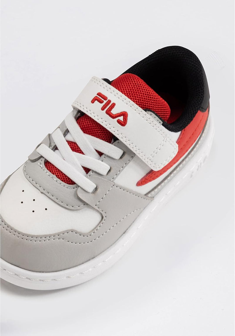 FILA Unisex Kinder Fxventuno Velcro Tdl Sneaker 22 EU Gray Violet Fila Red, 22 EU Gray Violet Fila R