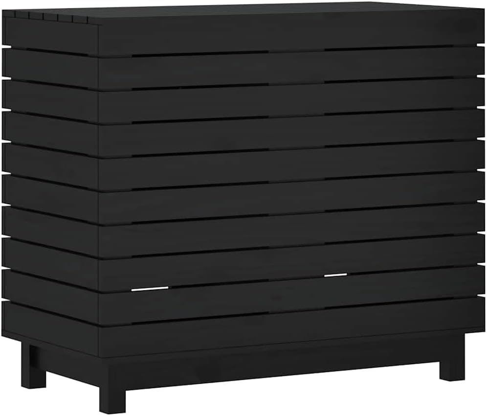 vidaXL Wäschetruhe, Wäschekorb mit viel Stauraum, Atmungsaktiv Wäschesammler mit Deckel, Wäschebox W