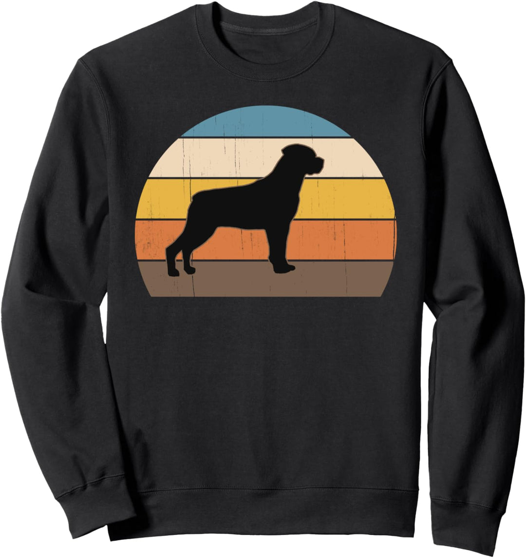 Coole Retro-Sonnenuntergang Rottweiler: Grosser Rottweiler Sweatshirt